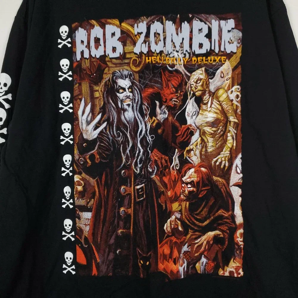Vintage 1998 Rob Zombie Hellbilly‎ Deluxe Longsleeve Shirt Black XL XLarge